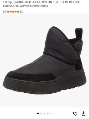 NWT FitFlop F-MODE BIOFLEECE NYLON FLATFORM BOOTIE SNEAKERS Women's Ankle Boots